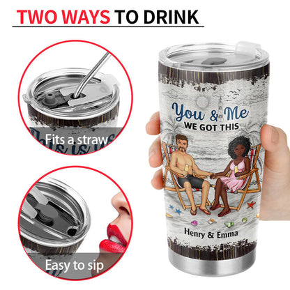 Beach Family Couple The Day I Met You - Couple Gift - Personalized Custom Tumbler