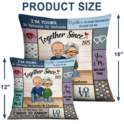 I Love You The Most Together Since Couple - Anniversary, Birthday Gift For Spouse, Husband, Wife, Boyfriend, Girlfriend - Personalized Custom Pillow