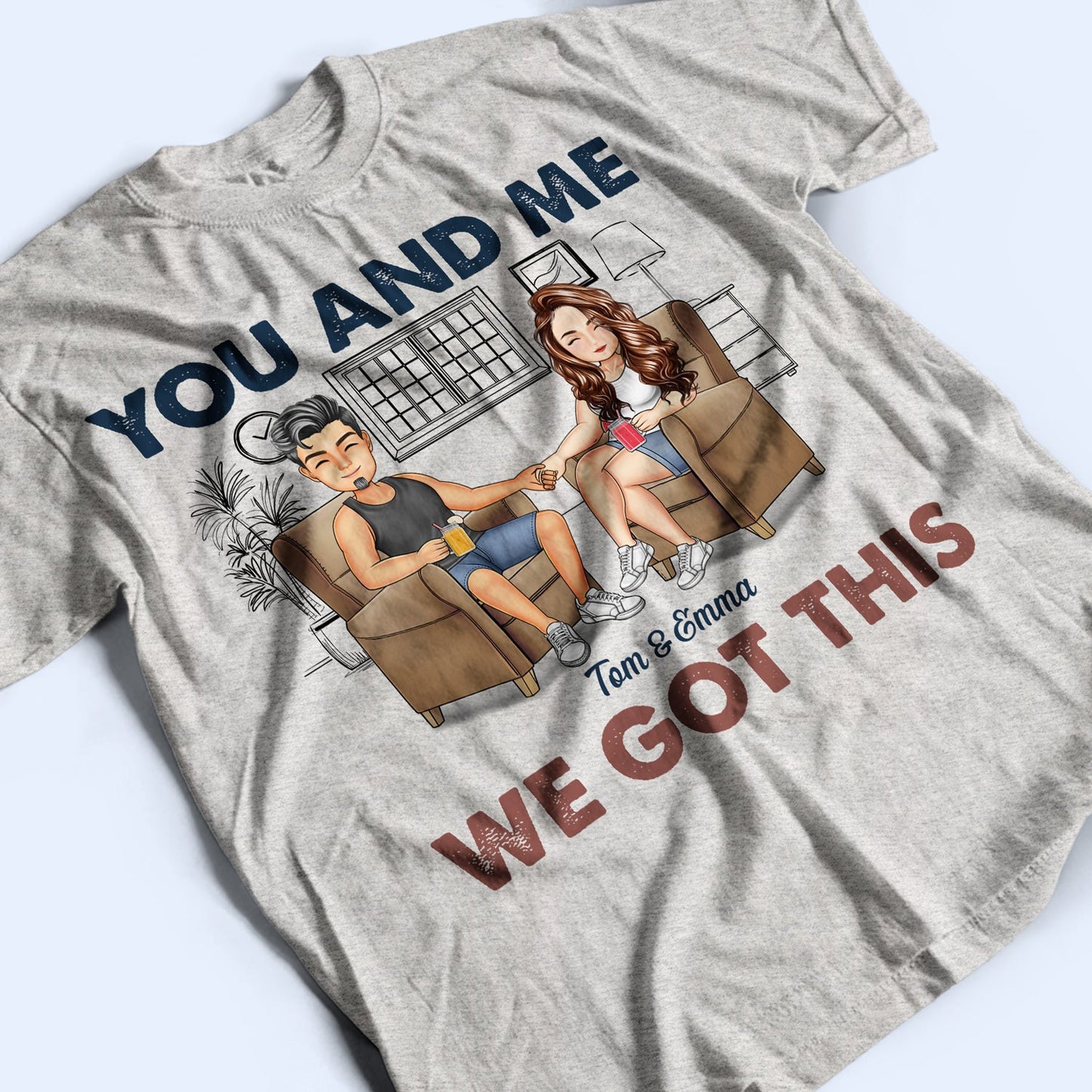 Together Since - Anniversary, Birthday Gift For Spouse, Lover, Husband, Wife, Boyfriend, Girlfriend, Couple - Personalized Custom T Shirt
