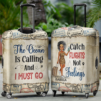 Just A Girl Boy Who Loves Traveling Adventure - Gift For Traveling Lovers - Personalized Custom Luggage Cover