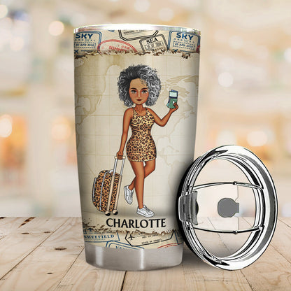 Just A Girl Boy Who Loves Traveling Adventure - Gift For Traveling Lovers - Personalized Custom Tumbler