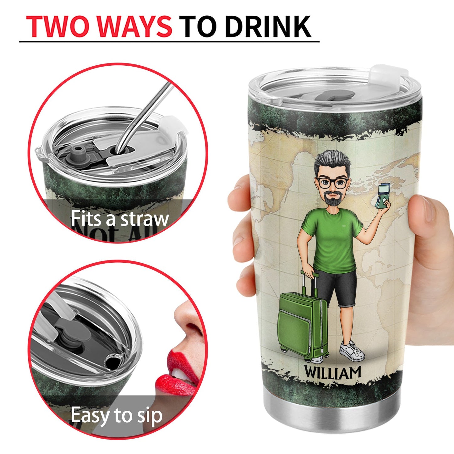 Just A Girl Boy Who Loves Traveling Adventure - Gift For Traveling Lovers - Personalized Custom Tumbler