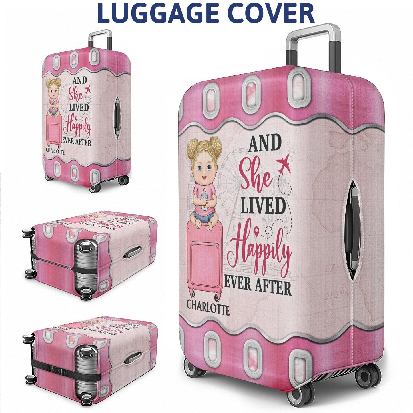 Just A Girl Boy Who Loves Traveling Cruising - Birthday Gift For Him, Her, Kid, Friends, Family, Trippin', Vacation Lovers - Personalized Custom Luggage Cover