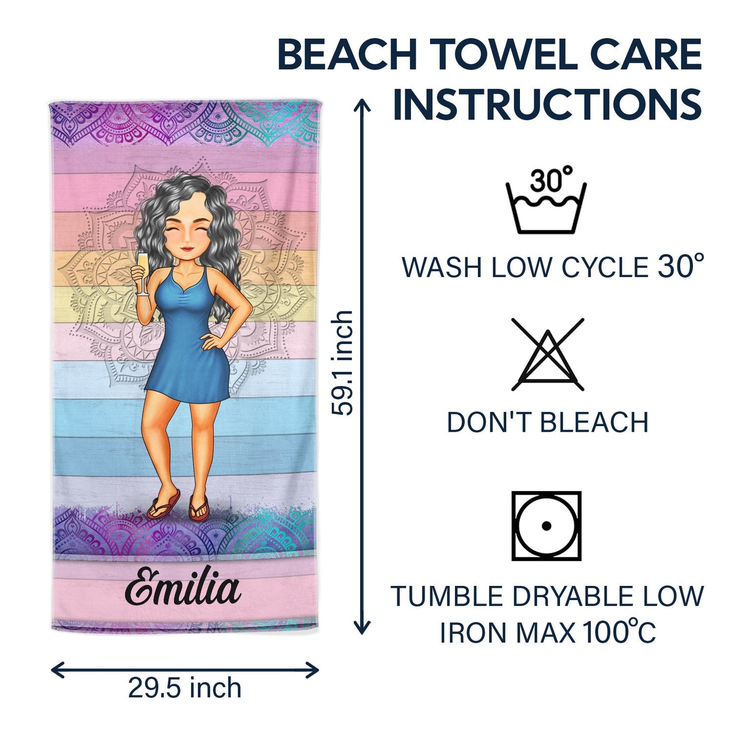 Traveling Beach Poolside Swimming Picnic Vacation - Birthday, Funny Gift For Her, Him, Besties, Family - Personalized Custom Beach Towel