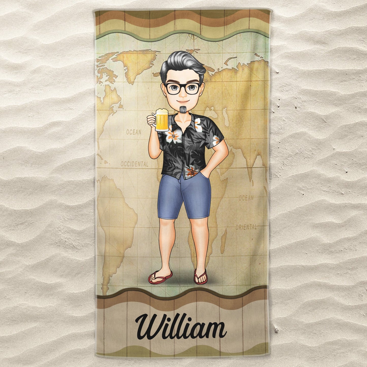 Traveling Beach Poolside Swimming Picnic Vacation - Birthday, Funny Gift For Her, Him, Besties, Family - Personalized Custom Beach Towel