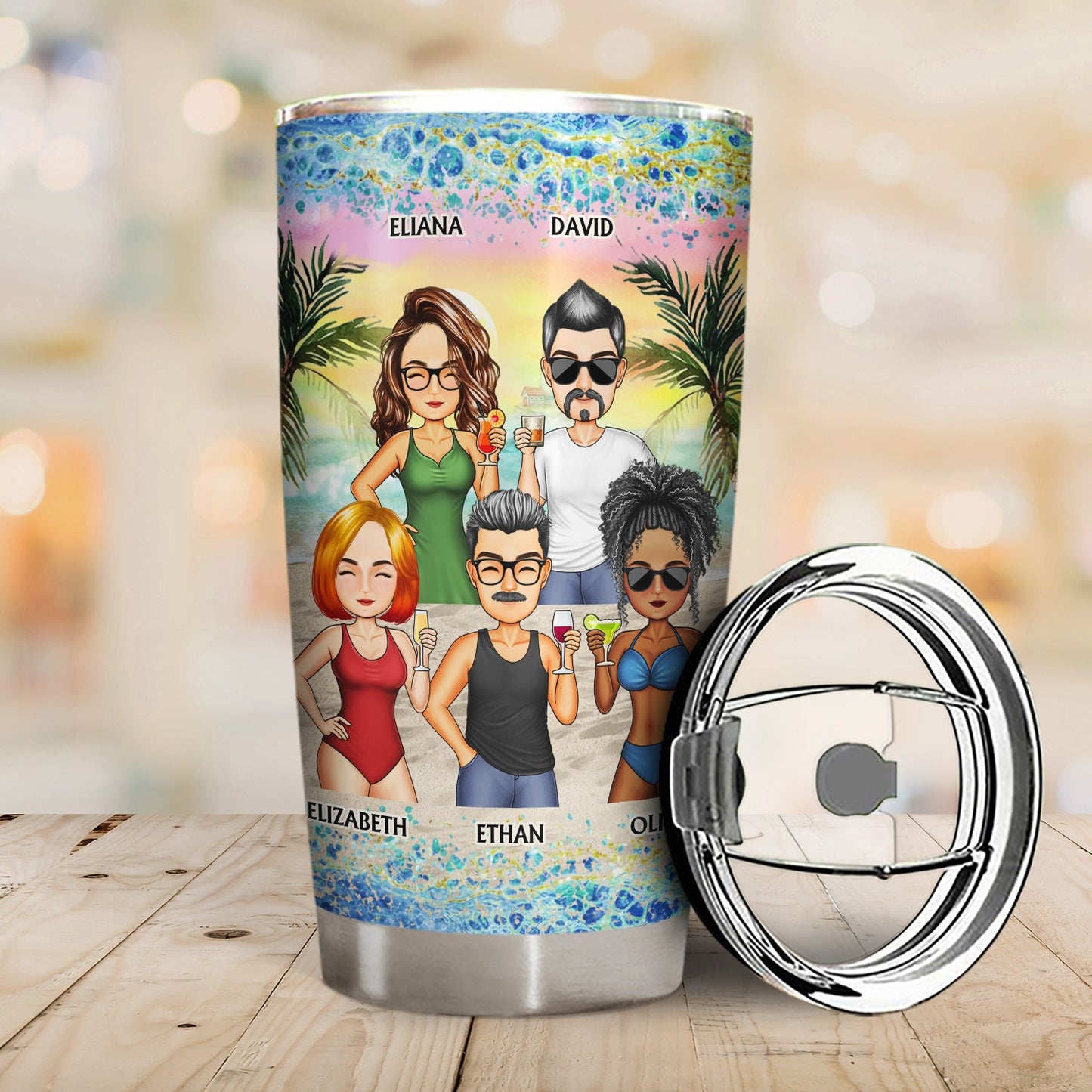 I Love You To The Beach And Back - Vacation, Anniversary, Birthday Gift For Besties, Best Friends - Personalized Custom Tumbler