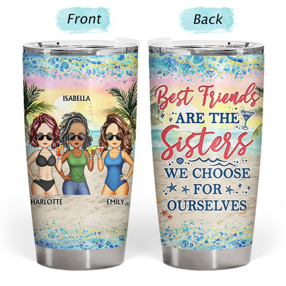 I Love You To The Beach And Back - Vacation, Anniversary, Birthday Gift For Besties, Best Friends - Personalized Custom Tumbler