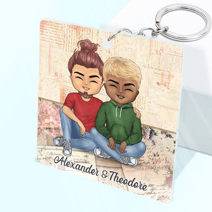 Together Since Couple - Anniversary, Birthday Gift For Spouse, Husband, Wife, Boyfriend, Girlfriend - Personalized Custom Acrylic Keychain