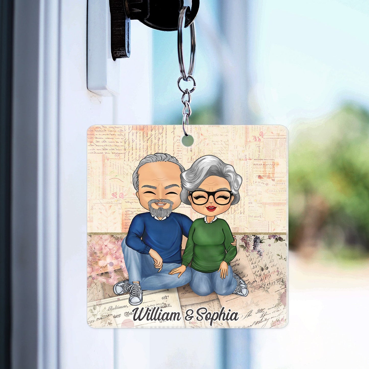 Together Since Couple - Anniversary, Birthday Gift For Spouse, Husband, Wife, Boyfriend, Girlfriend - Personalized Custom Acrylic Keychain
