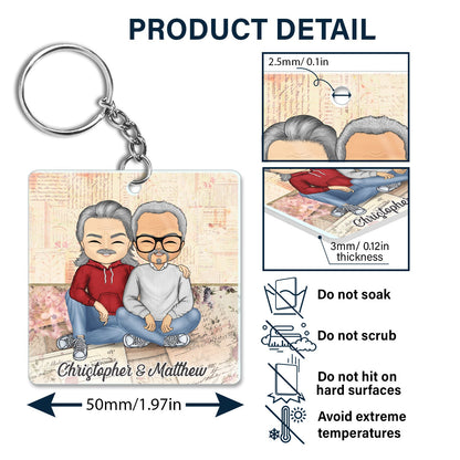 Together Since Couple - Anniversary, Birthday Gift For Spouse, Husband, Wife, Boyfriend, Girlfriend - Personalized Custom Acrylic Keychain