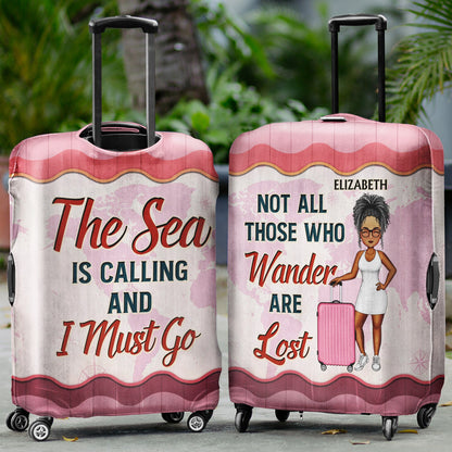 Just A Girl Who Loves Traveling Beach Vacation - Funny, Birthday Gift For Her, Him, Traveling Lovers - Personalized Custom Luggage Cover