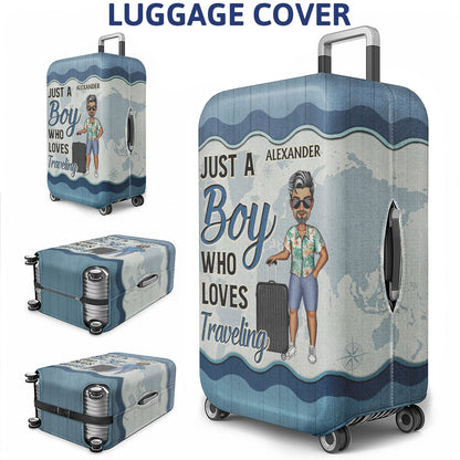 Just A Girl Who Loves Traveling Beach Vacation - Funny, Birthday Gift For Her, Him, Traveling Lovers - Personalized Custom Luggage Cover