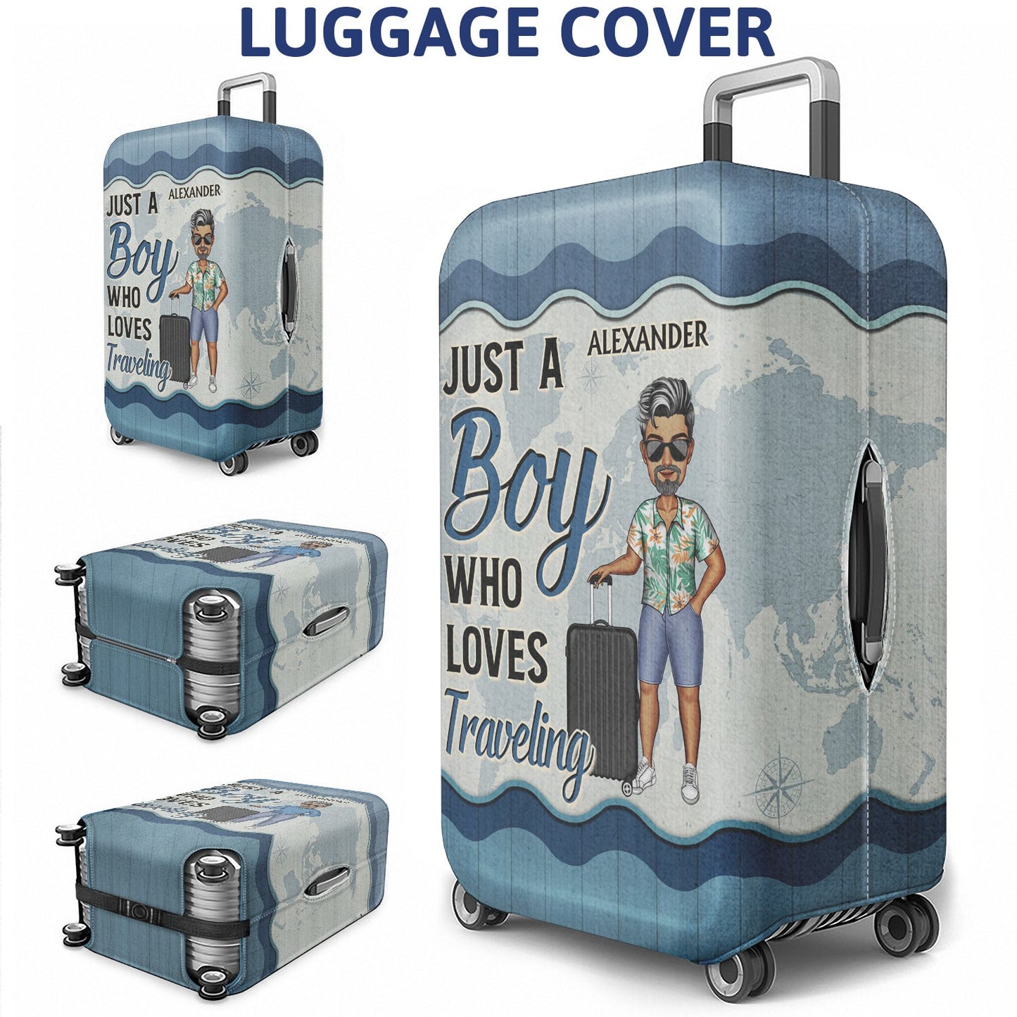 Just A Girl Who Loves Traveling Beach Vacation - Funny, Birthday Gift For Her, Him, Traveling Lovers - Personalized Custom Luggage Cover