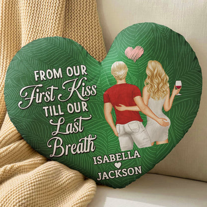 My Heart Is Wherever You Are - Anniversary, Loving Gift For Couples, Husband, Wife - Personalized Heart Shaped Pillow