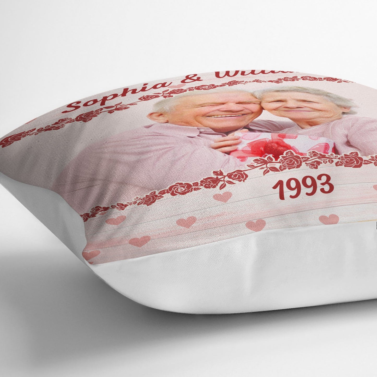 Custom Photo Old Couple - Birthday, Anniversary Gift For Husband, Wife - Personalized Pillow