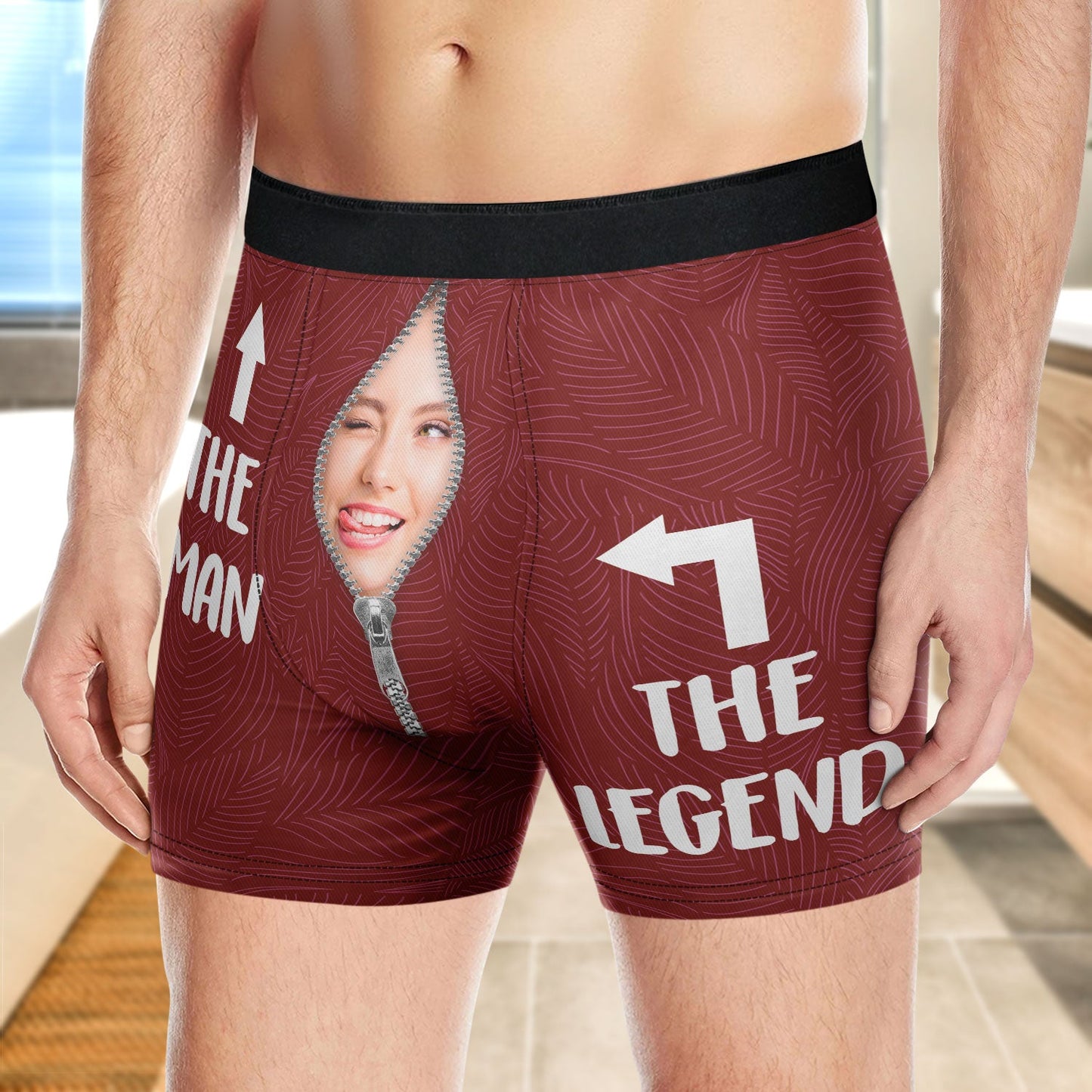 Custom Photo The Man The Legend - Funny Gift For Husband, Boyfriend - Personalized Men's Boxer Briefs