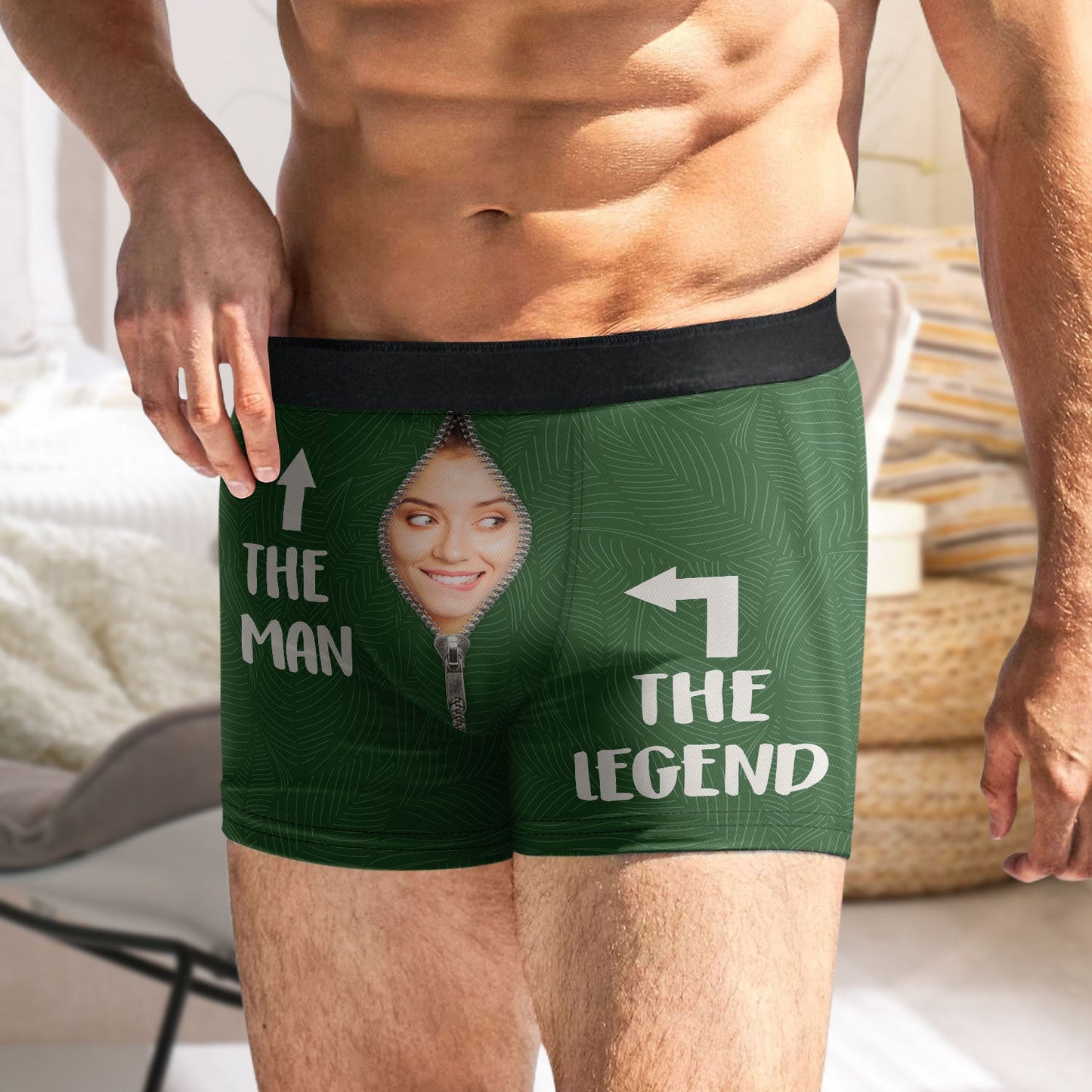 Custom Photo The Man The Legend - Funny Gift For Husband, Boyfriend - Personalized Men's Boxer Briefs