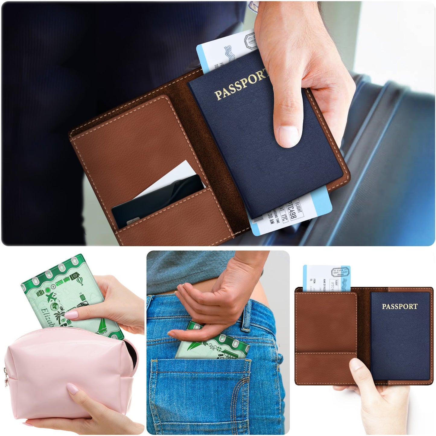 Monogram - Birthday Gift For Him, Her, Family, Trippin', Vacation Lovers - Personalized Passport Cover, Passport Holder