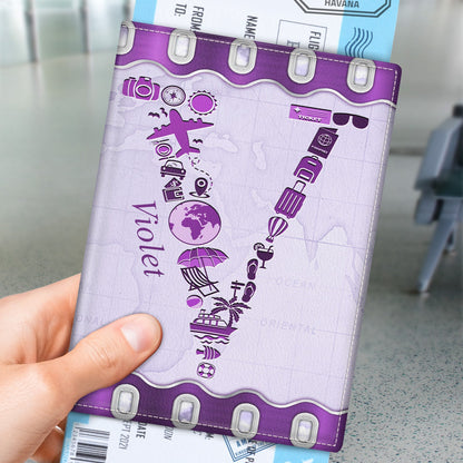 Monogram - Birthday Gift For Him, Her, Family, Trippin', Vacation Lovers - Personalized Passport Cover, Passport Holder