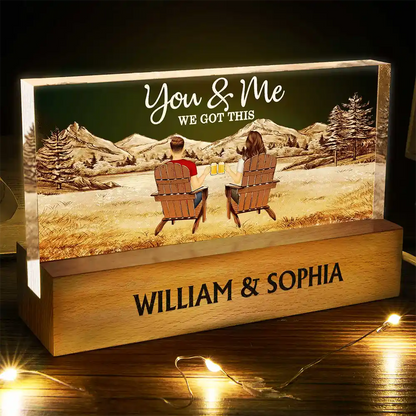 Together You And Me We Got This - Personalized Rectangle LED Light
