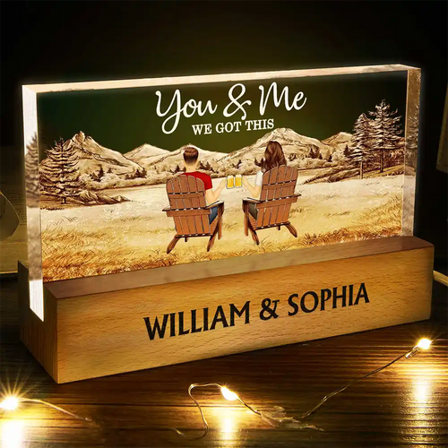 Together You And Me We Got This - Personalized Rectangle LED Light