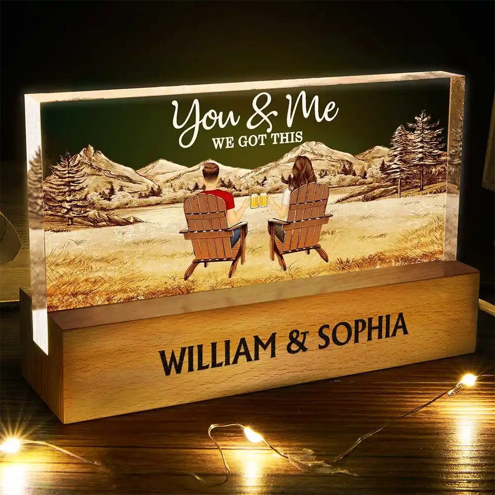 Together You And Me We Got This - Personalized Rectangle LED Light