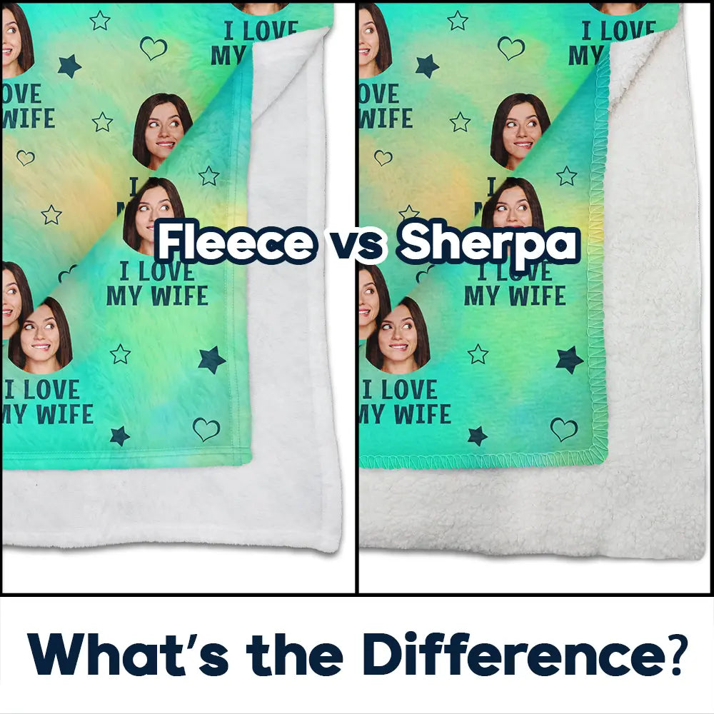 Custom Photo Funny I Love My Husband - Personalized Wearable Blanket