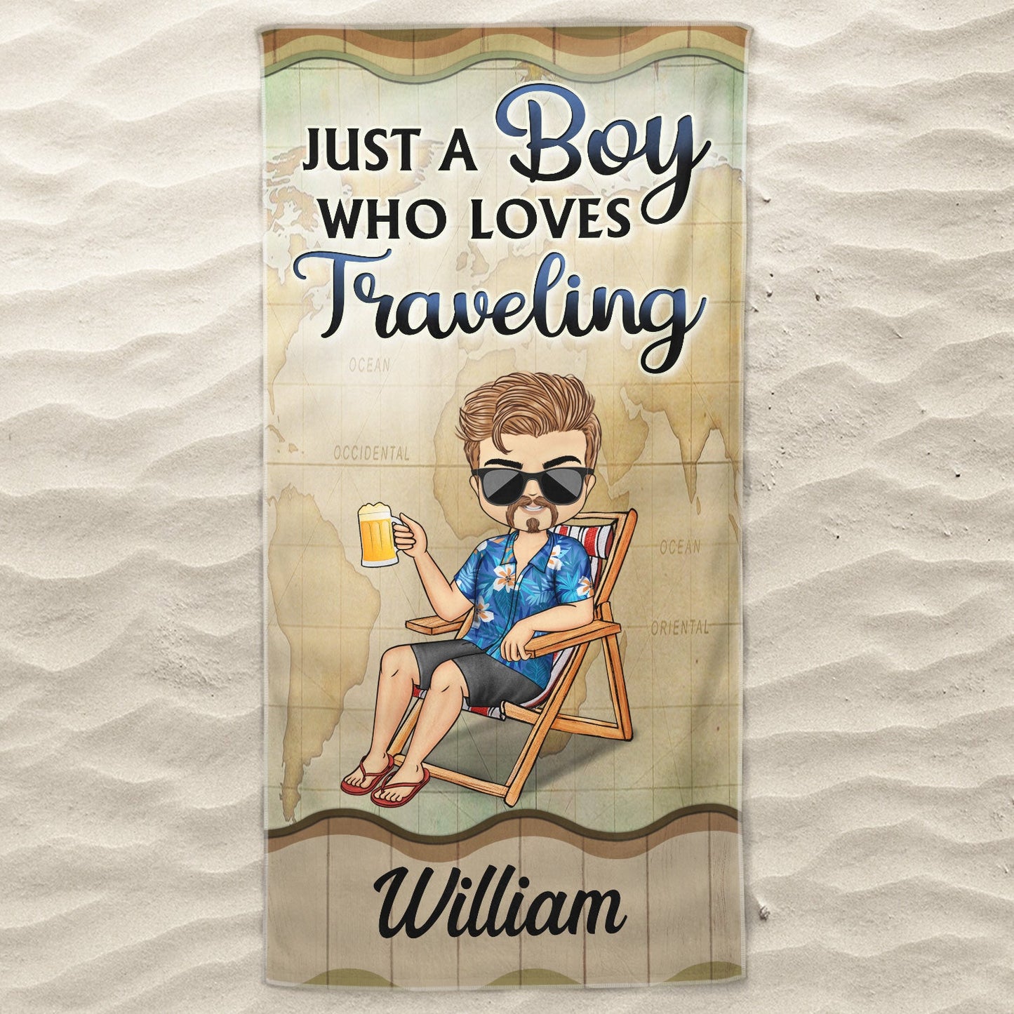 Just A Girl Who Loves Beaches Swimming Picnic Vacation Traveling - Birthday, Funny Gift For Her, Him, Besties, Family - Personalized Custom Beach Towel