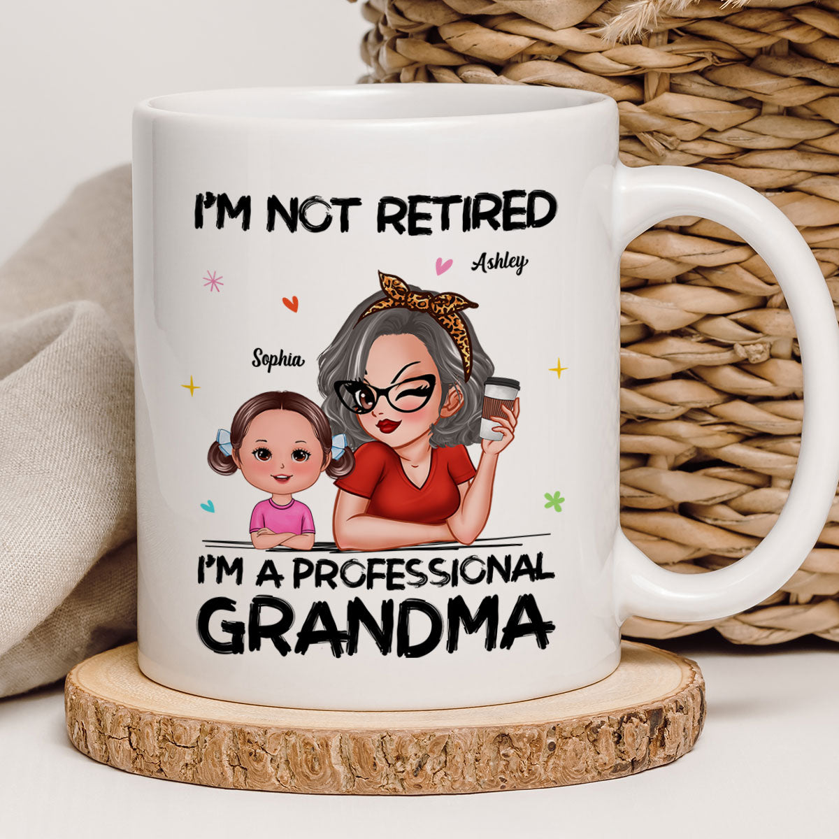 I'm Not Retired I'm A Professional Grandma Personalized Mug, Retirement Gift For Grandma