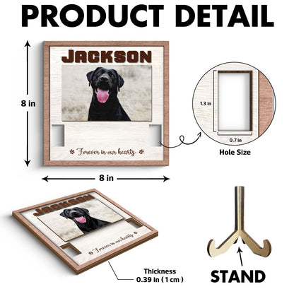 Pet Loss Pet Memorial Remembrance Gift Pet Collar Keepsake Photo Inserted Personalized Wooden Pet Collar Holder