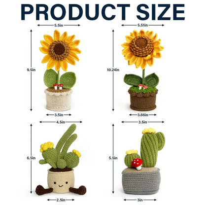 Sunflower Sometimes You Forget You Are Awesome - Personalized Crochet Plant Pot