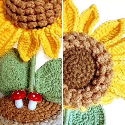 Sunflower Sometimes You Forget You Are Awesome - Personalized Crochet Plant Pot