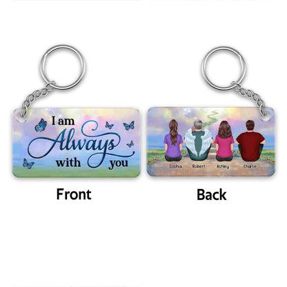 Memorial Family Stair To Heaven Remembrance Gift Personalized Acrylic Keychain