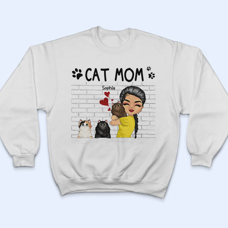 Chibi Girl Best Friends For Life - Gift For Cat Lovers - Personalized Custom T Shirt