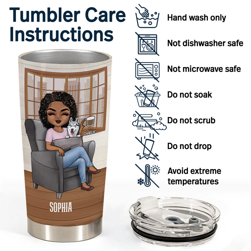 Thank You Best Dog Mom Ever Chibi Woman - Mother Gift - Personalized Custom Tumbler