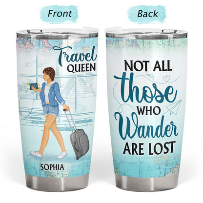 Travel Girl Catch Flights Not Feelings - Gift For Travel Lovers - Personalized Custom Tumbler