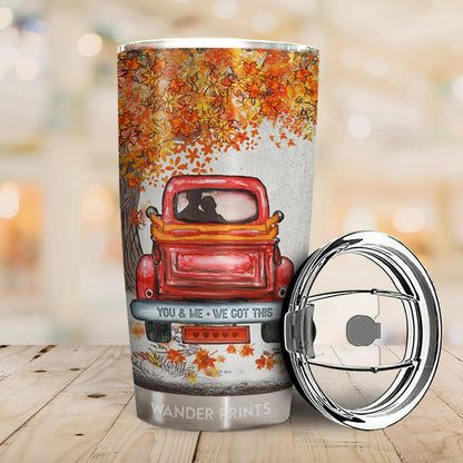 Wander Prints Couple Gifts, Birthday Gifts, Anniversary Gift, Grandparents Day Gifts - God Blessed The Broken Road That Led Me Straight To You, Couple Gift, Custom Tumbler, Travel Cup, Insulated 20oz Tumbler