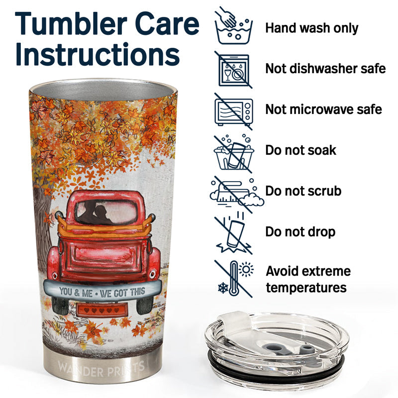 Wander Prints Couple Gifts, Birthday Gifts, Anniversary Gift, Grandparents Day Gifts - God Blessed The Broken Road That Led Me Straight To You, Couple Gift, Custom Tumbler, Travel Cup, Insulated 20oz Tumbler