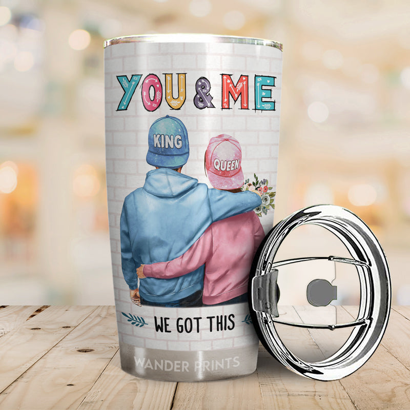 Wander Prints Couple Gifts, Birthday Gifts, Anniversary Gift, Grandparents Day Gifts - I Love You More The End I Win Husband Wife, Couple Gift, Custom Tumbler, Travel Cup, Insulated 20oz Tumbler