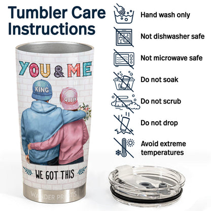 Wander Prints Couple Gifts, Birthday Gifts, Anniversary Gift, Grandparents Day Gifts - I Love You More The End I Win Husband Wife, Couple Gift, Custom Tumbler, Travel Cup, Insulated 20oz Tumbler