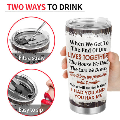 Family Chibi Couple The Day I Met You - Couple Gift - Personalized Custom Tumbler