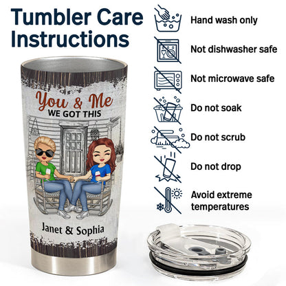 Family Chibi Couple The Day I Met You - Couple Gift - Personalized Custom Tumbler