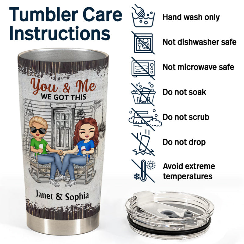 Family Chibi Couple The Day I Met You - Couple Gift - Personalized Custom Tumbler