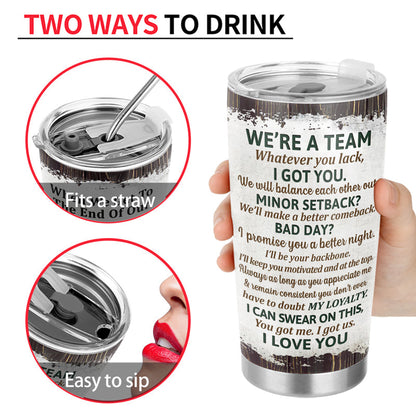 Grilling Backyard Family Chibi Couple The Day I Met You - Couple Gift - Personalized Custom Tumbler