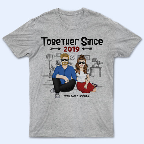 Family Couple Together Since Husband And Wife - Gift For Couples - Personalized Custom T Shirt