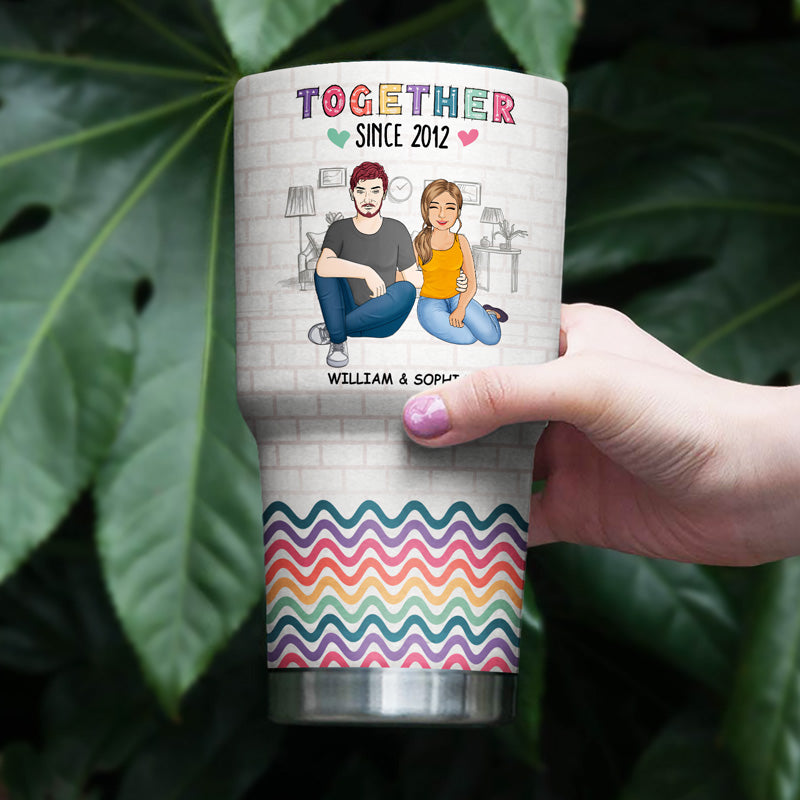 Family Couple The Day I Met You Husband And Wife - Gift For Couples - Personalized Custom 30 Oz Tumbler