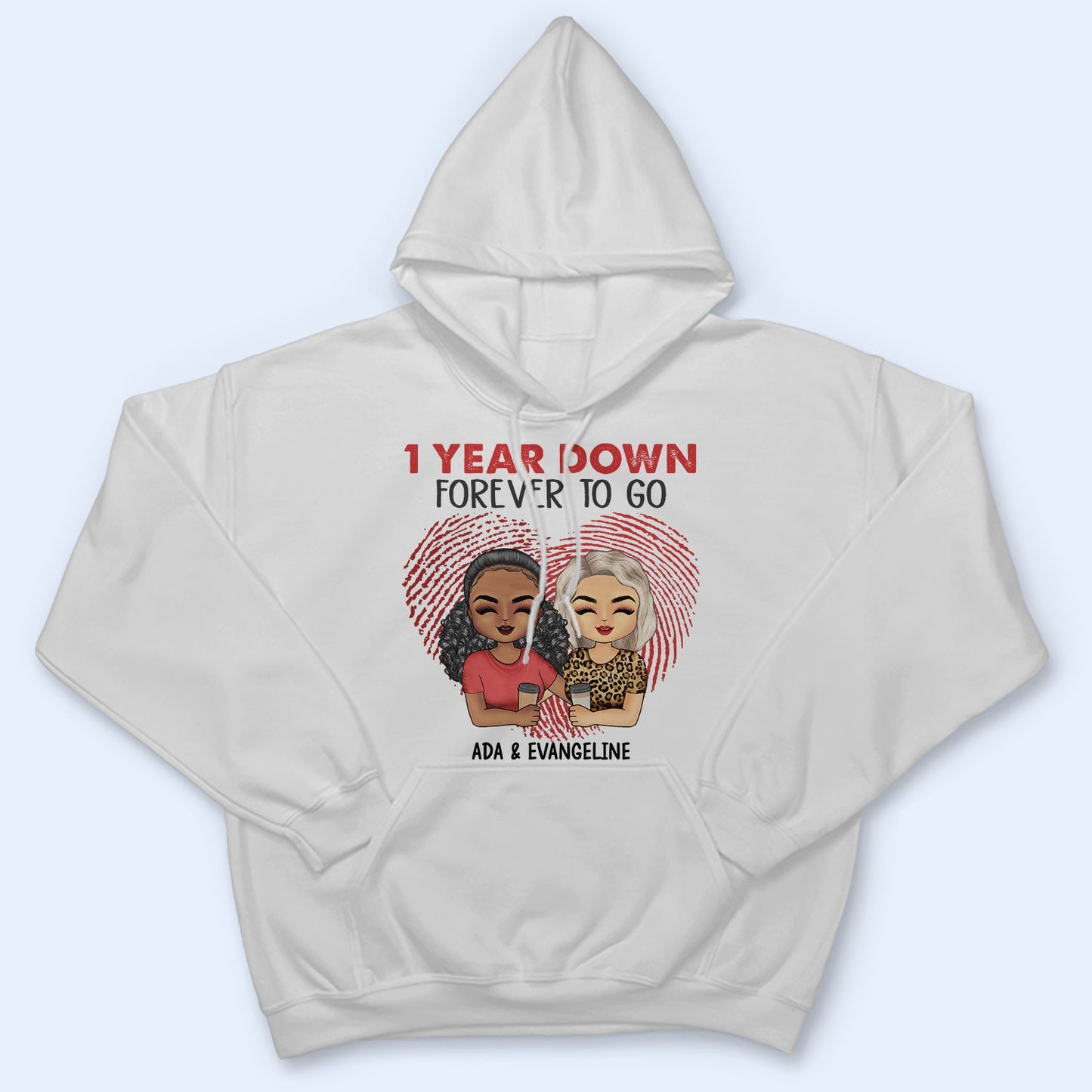 Years Down Forever To Go Couples - Gift For Wife Husband - Personalized Custom T Shirt