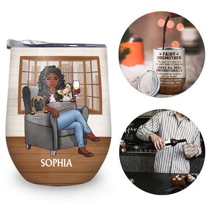 Thank You Best Dog Mom Ever - Mother Gift - Personalized Custom Wine Tumbler