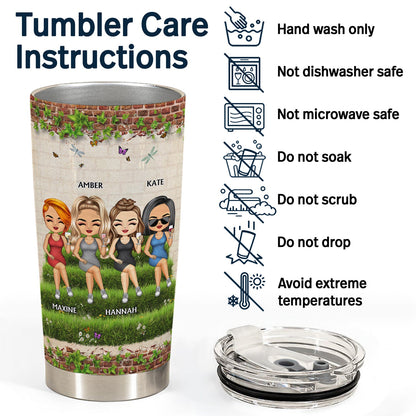 Sisters Are Different Flowers From The Same Garden - Birthday, Loving Gift For Sister, Siblings, Family, Friends, Besties, BFF - Personalized Custom Tumbler