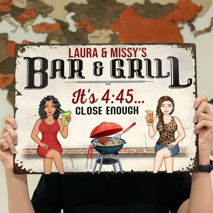 Proudly Serving Whatever You Bring Couple Family - Birthday, Loving, Home Decor Gift For Grilling Lovers, Backyard, Patio - Personalized Custom Classic Metal Signs